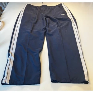 Reebok Mens XL Blue Track Pants Athletic Warm Up Side Stripe Drawstring - Picture 1 of 10