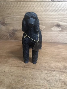 FIGURA CANICHE NEGRO - MODELO RARO LUZ DEL NORTE - ADORNO MUY BUEN ESTADO - Imagen 1 de 6