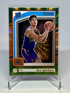 Holograma láser verde Oso Ighodaro 2024-25 Panini Donruss clasificación novato RC #201 - Imagen 1 de 2