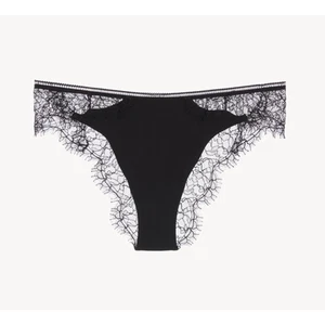 $255 La Perla Sz M Spell On You Underwear Lace Briefs Black Low Rise Panties New - Picture 1 of 8