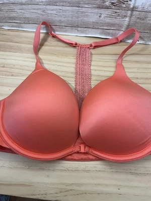 Sujetador Victoria's Secret Talla: 32DD Muy Sexy Push Up Cierre Frontal Con Aros Naranja Foto 1 de 4