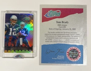 2003 eTOPPS TOM BRADY AUTOGRAPH SEALED HTF /50 AUTO W COA - Picture 1 of 10