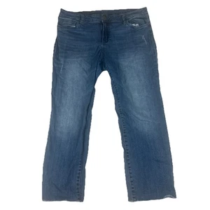 Kut From The Kloth Abigail Crop Straight Leg Sz 16W Medium Wash Jeans - Picture 1 of 14