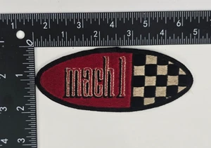 Mach 1 Vintage Racing Nascar F1 Checkered Flag Embroidered Patch - Picture 1 of 2