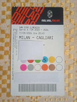 MILAN - CAGLIARI  11 /05 / 2024  PASS /Stadio San Siro  G.Meazza Milano  - Immagine 1 di 2