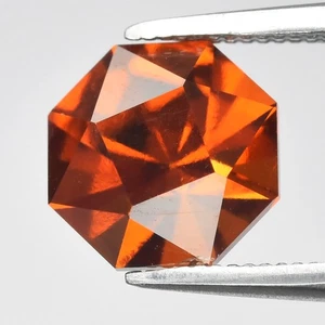 💎 1,85ct 7,2x7mm Achteck Natürlicher Orange Spessartit Granat - Tansania Edelstein - Bild 1 von 4