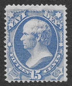 MMK Philately: US Scott #O42 MH Official Navy Stamp 15c Ultramarine SCV $425 - Picture 1 of 2