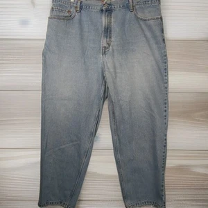Levis 560 Jeans Mens 44x30 Blue Comfort Fit Tapered Baggy Light Wash Y2K Vintage - Picture 1 of 16