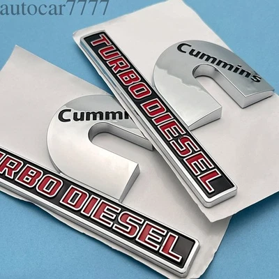 2x Placa de identificación emblema emblema turbo diésel Ram 2500 3500 Cummins 2019 68358494AA Foto 1 de 4