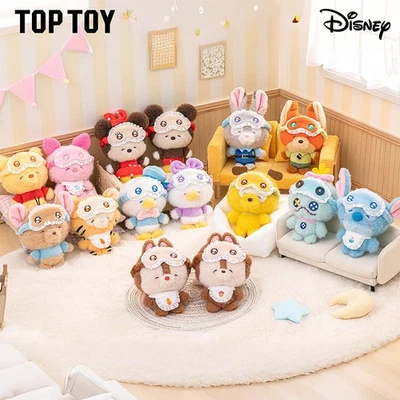 Authentic TOPTOY Disney Squinting Sleepwear Series Plush Keychains Blind Box - Image 1 of 4