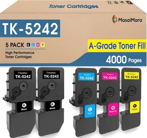 TK-5242 Toner für Kyocera M5526cdw M5526cdn P5026cdw P5026cdn 5er Pack 2xBK C M Y - Bild 1 von 4