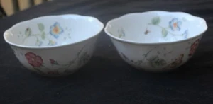 3 SCHÜSSELN - LENOX SCHMETTERLINGSWIESE PAAR 7" SCHALEN UND 9" SCHÜSSEL ALLZWECK - Bild 1 von 12