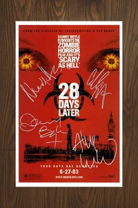 28 DAYS LATER Signed Movie Poster 11x17 with COA - Authentic Memorabilia - Picture 1 of 3
