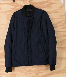 Banana Republic GSI gesteppte isolierte wasserabweisende marineblaue Reißverschlussjacke Herren Large - Bild 1 von 11