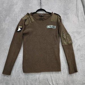 Suéter Commando Cuello Redondo XXL Acanalado Algodón Militar Combate Estilo Aerotransportado Grunge - Imagen 1 de 12