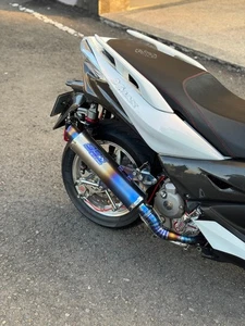 Full Exhaust Headers Muffler Yamaha Xmax300 Year 2018-2024 Link Pipe Titanium - Picture 1 of 14