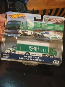 Hot Wheels *TEAM TRANSPORT* Mazda 787B Sakura Sprinter Enclosed Truck NIP - Picture 1 of 4