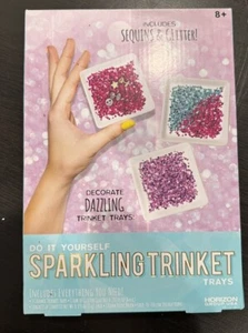 Do It Yourself Sparkling Ceramic Trinket Trays Includes Everything You Need - Picture 1 of 2