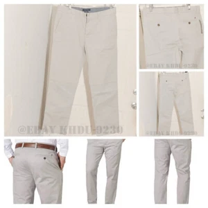 Pantalones chinos Tommy Hilfiger talla 34x30 gris nuevo con etiquetas para hombre, ajuste a medida - Imagen 1 de 11