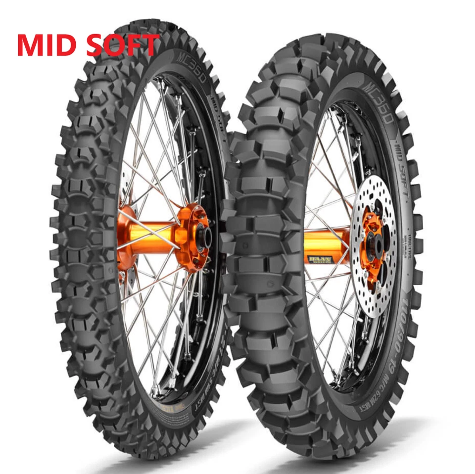 Road Legal MX Tyres Metzeler MC360 Mid Soft 90/90 -21 & 140/80 -18 TT Aprilia - Image 1 of 4