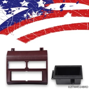 FIT FOR 88-94 GMC TRUCKS CAR STEREO RADIO RED BURGUNDY DASH KIT POCKET BEZEL US - Picture 1 of 12