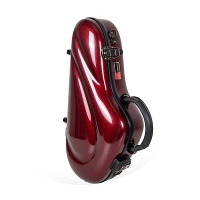 Crossrock Curved Soprano Saxophone Case, 100% Fiberglass Hardshell-TSA Lock-Red - Image 1 of 4