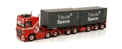1:50 for WSI FOR DAF XF MY2017 6X2 TWIN STEER 2CONNECT 2+3AXLE+2X 20FT CONTAINER - Image 1 of 4
