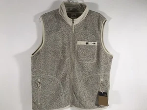 The North Face Vest Jacket Adult large Full Zip Mock Neck Sand Stone Heather - Picture 1 of 11