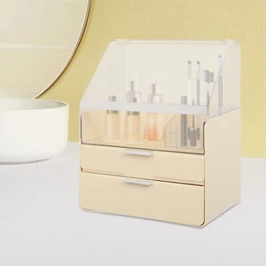 Organizador Maquillaje 3 Plantas Amarillo Organizador Cosmético con Tapa y Cajones - Imagen 1 de 22