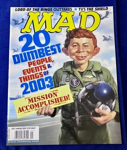Vintage MAD Magazine Alfred E. Neuman Pilot Parody Cover #437 Jan. 2004 Issue - Imagen 1 de 6