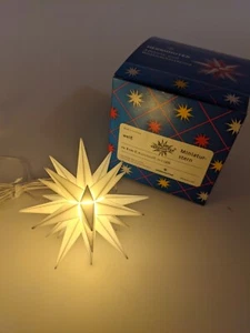 Original Herrnhuter Miniatur Stern 8cm weiß Ovp LED NEU - Bild 1 von 6