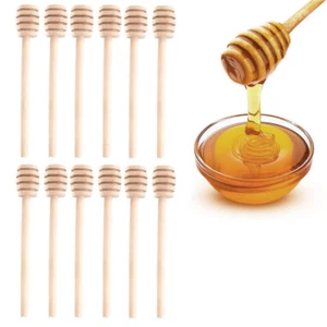 12 PC Honey Dipper Sticks Wooden Honeycomb Stirrer Jar Drizzle Honey Party Gift - Picture 1 of 1