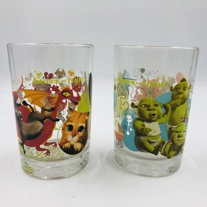 Shrek the Third 2007 Dreamworks McDonald’s Tumblers Glasses Set 2 Puss In Boots - Picture 1 of 14