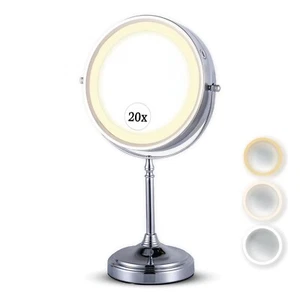 Espejo de mesa iluminado con aumento MIRRORVANA Ultra Zoom 20X para maquillaje - 20X y... - Imagen 1 de 7
