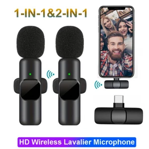 Mini Mic Lavalier Wireless Microphone Audio Video Recording For Android/iphone - Picture 1 of 25