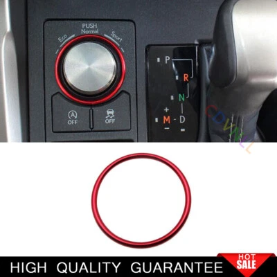 Para Lexus CT200h 2014-2017 Consola de acero rojo Modo de conducción Botón Anillo Borde 1 pieza Foto 1 de 4