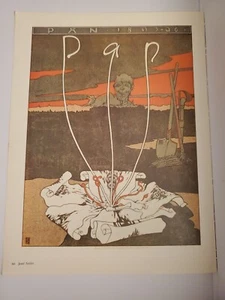 Art Nouveau Pan Magazine Poster Reprint Joseph Sattler 12.25 x 9.25 - Picture 1 of 1