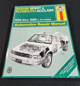 Manual de reparación Haynes #30060 Dodge Spirit & Plymouth Acclaim 1989-1995 todos los modelos - Imagen 1 de 5