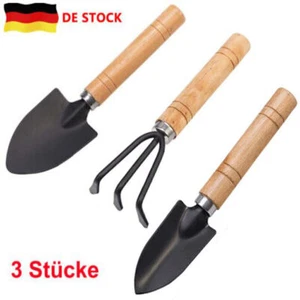 3Stk,Spielzeug Mini Spaten Schaufel Rechen für Pflanze topfblumen Gartenwerkzeug - Bild 1 von 8