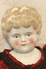 Large 21" Antique German Blond China Head Doll NO Repairs! Beautiful Molding~~