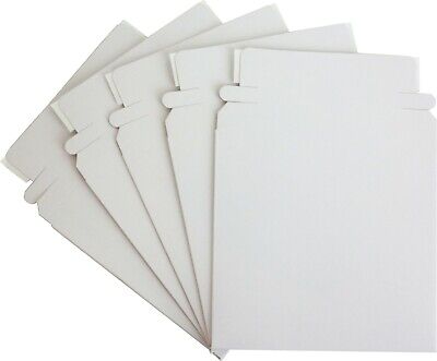(5) Paperboard 5  Single CD DVD Disc Boxes Mailers Self-Sealing Ship #CDBC05PB • 7.79£