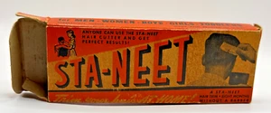 Vintage Sta-Neet Haircut Comb Home Barber Original Box - Picture 1 of 9