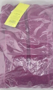 All In Motion Fleece Sweater Girls Plum Hooded Pullover Half Zip w Thumbhole - Picture 1 of 7