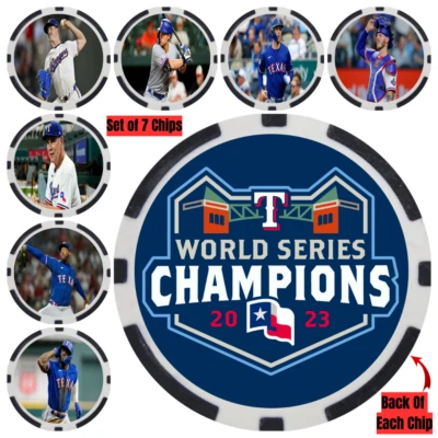 Texas Rangers 2023 World Series Champions Collectable Chip Set (7) NEW - Image 1 of 2