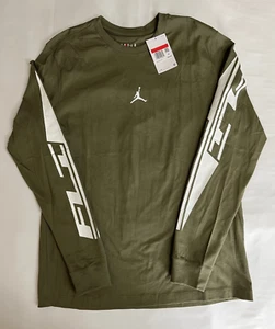 Nike Air Jordan MVP Para hombres Verde Manga Larga Camiseta Jumpman Logo Talla L FZ1973-222 - Imagen 1 de 3