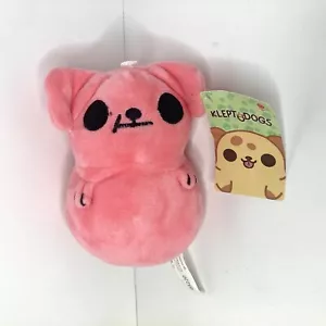 KLEPTODOGS Pink Puppy Soft Tags Dots Stuffed Animal 6.5” Klepto Dog - Picture 1 of 8