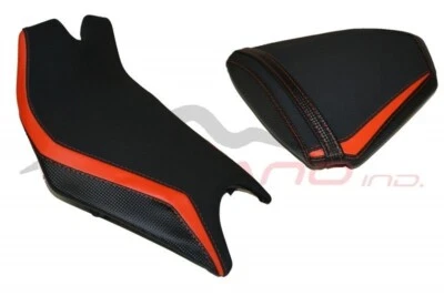 KTM RC8 1190 2008-2016 Volcano design Saddle cover Anti scivolo Black Orange Set - Image 1 of 4
