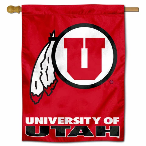 Utah Utes University College House Flag Cover