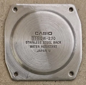 Casio 550 DW-230 Tapa case back cover stainless steel Japan - Bild 1 von 2