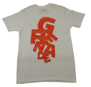 Grenade Brick White Red Graphic Discounted Men's SS T-Shirt - Picture 1 of 3